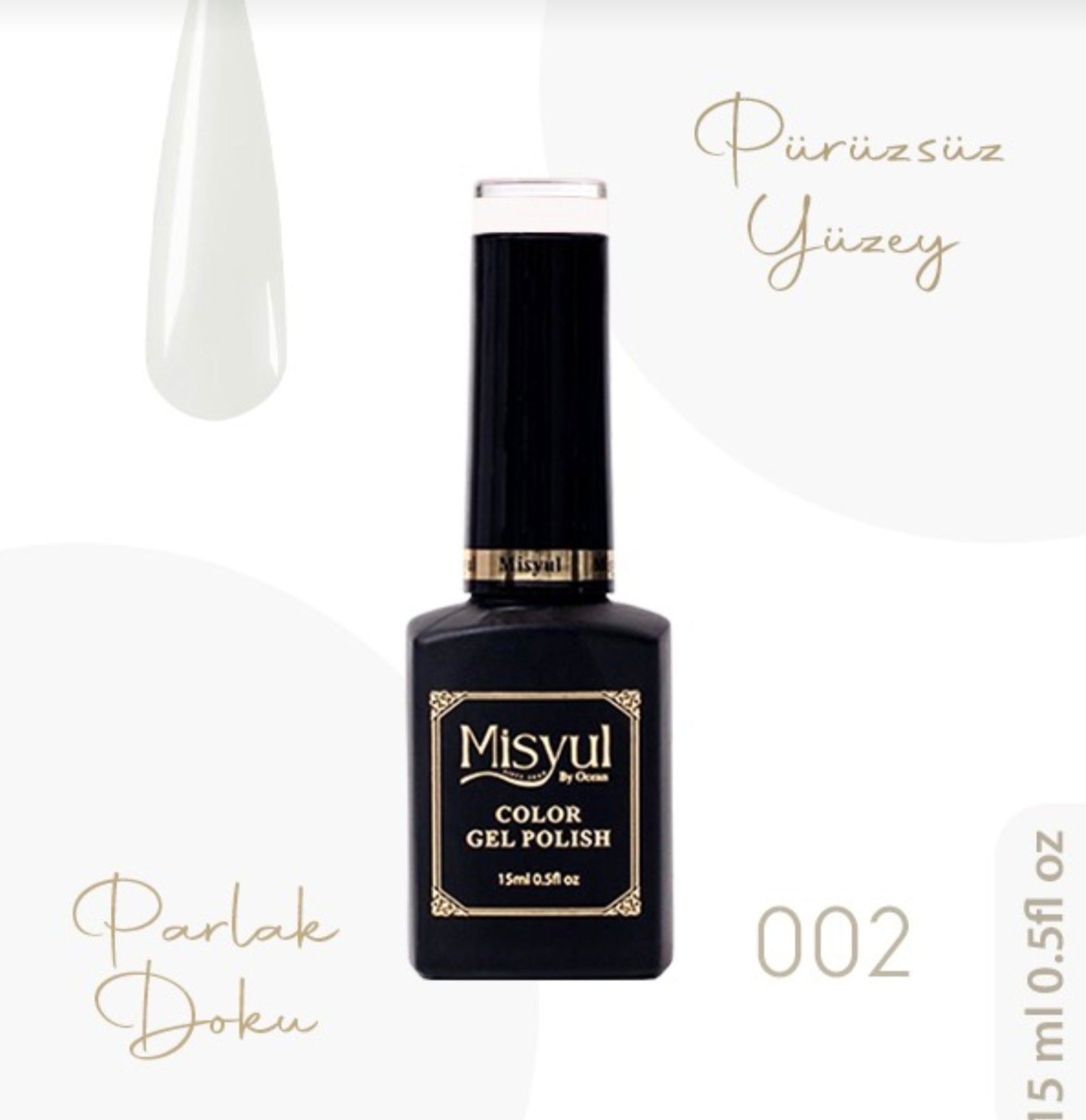 Misyul Kalıcı Oje, UV Led Kalıcı Oje Nail Art 15ml Rakı Beyaz