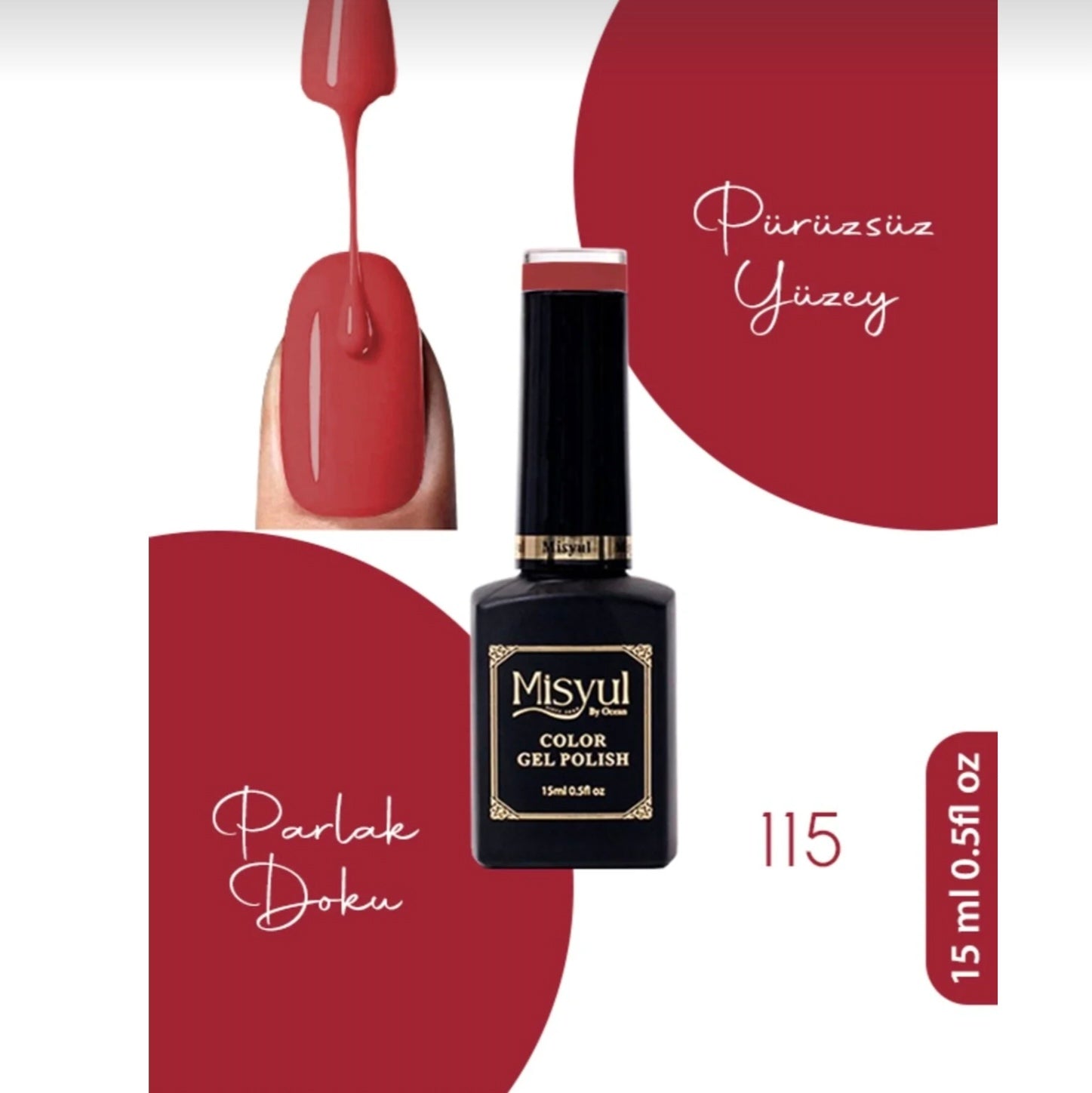 Misyul Kalıcı Oje, UV Led Kalıcı Oje Nail Art 15ml