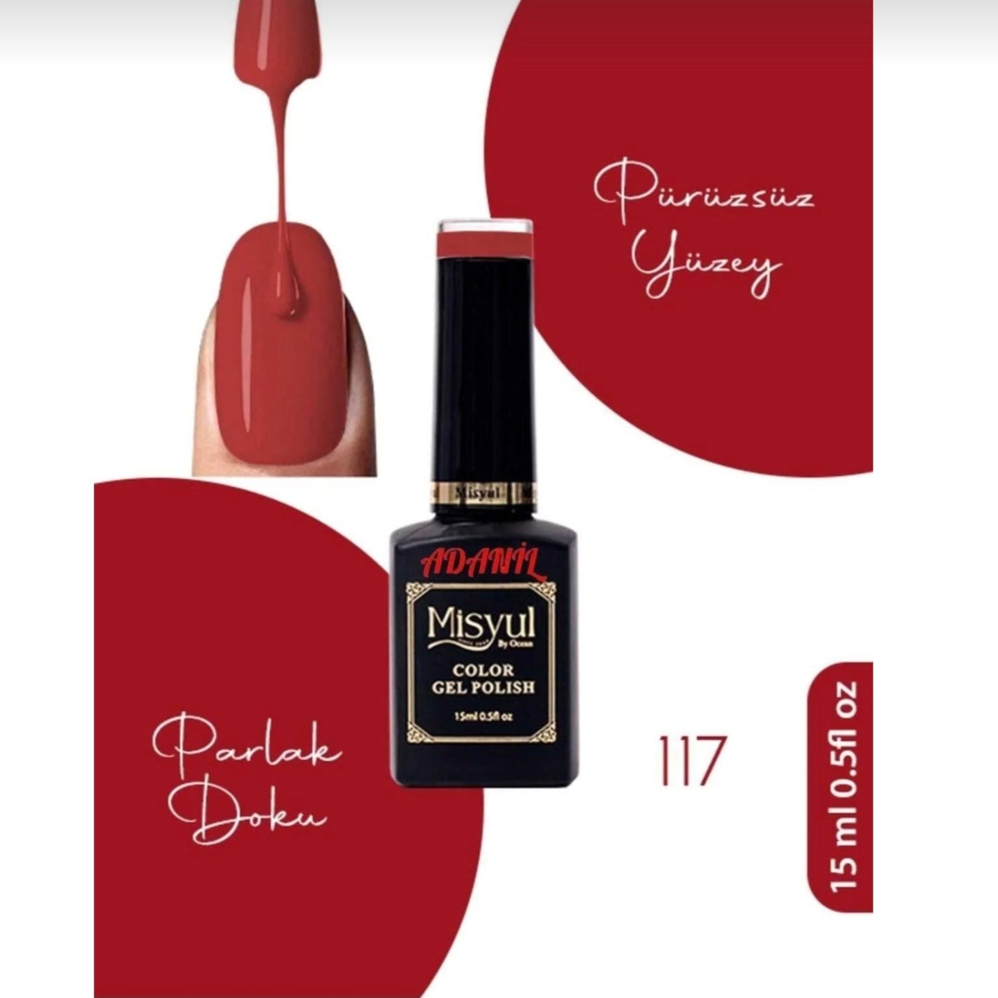 Misyul Kalıcı Oje, UV Led Kalıcı Oje Nail Art 15ml