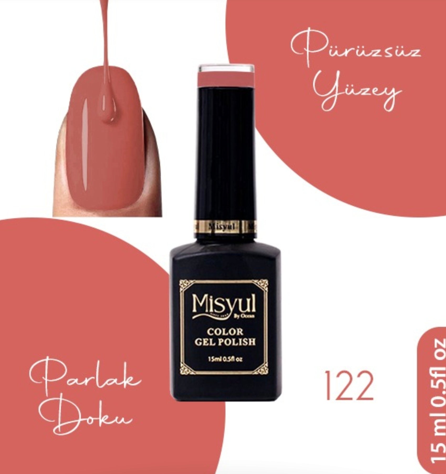 Misyul Kalıcı Oje, UV Led Kalıcı Oje Nail Art 15ml