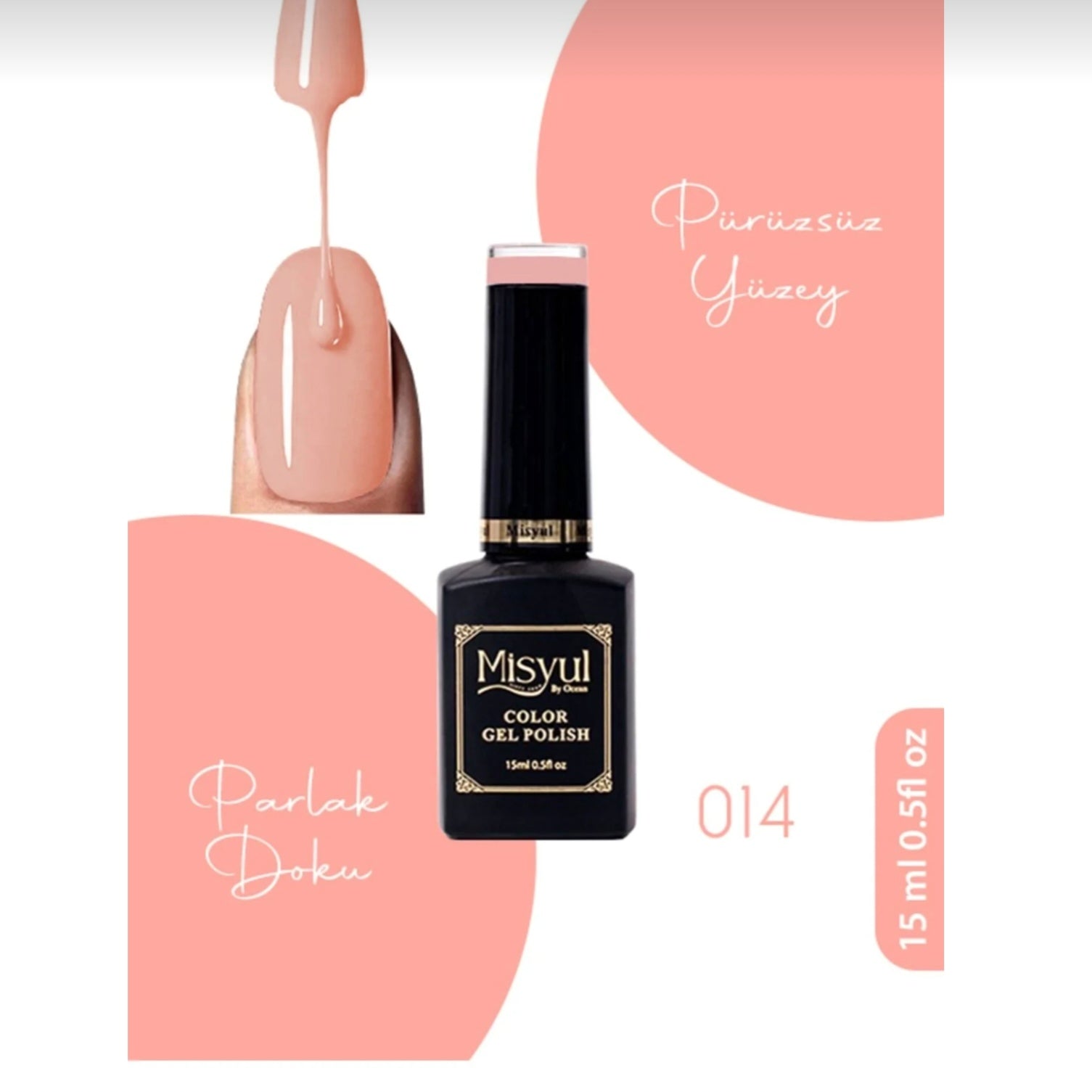 Misyul Kalıcı Oje, UV Led Kalıcı Oje Nail Art 15ml