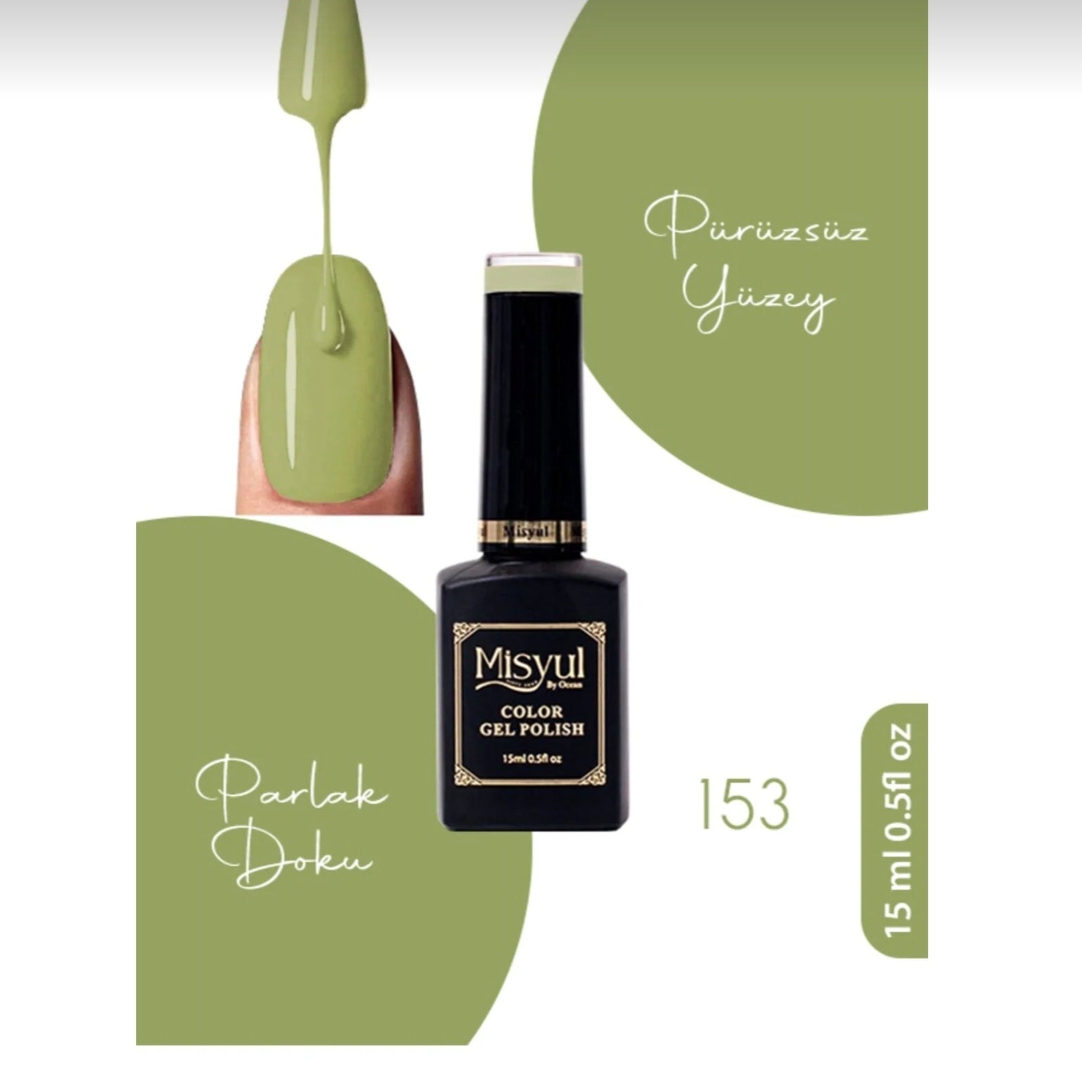 Misyul Kalıcı Oje, UV Led Kalıcı Oje Nail Art 15ml