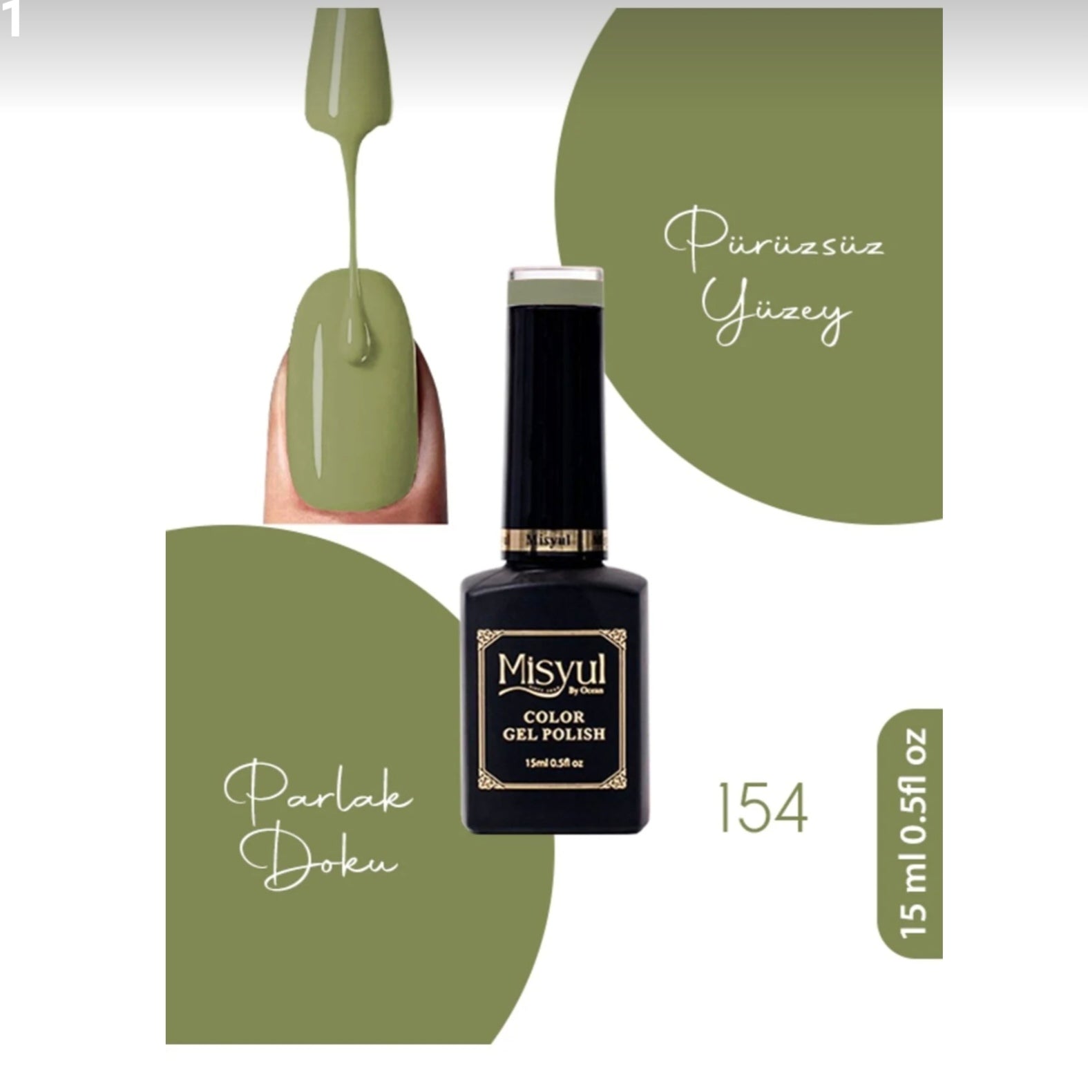 Misyul Kalıcı Oje, UV Led Kalıcı Oje Nail Art 15ml