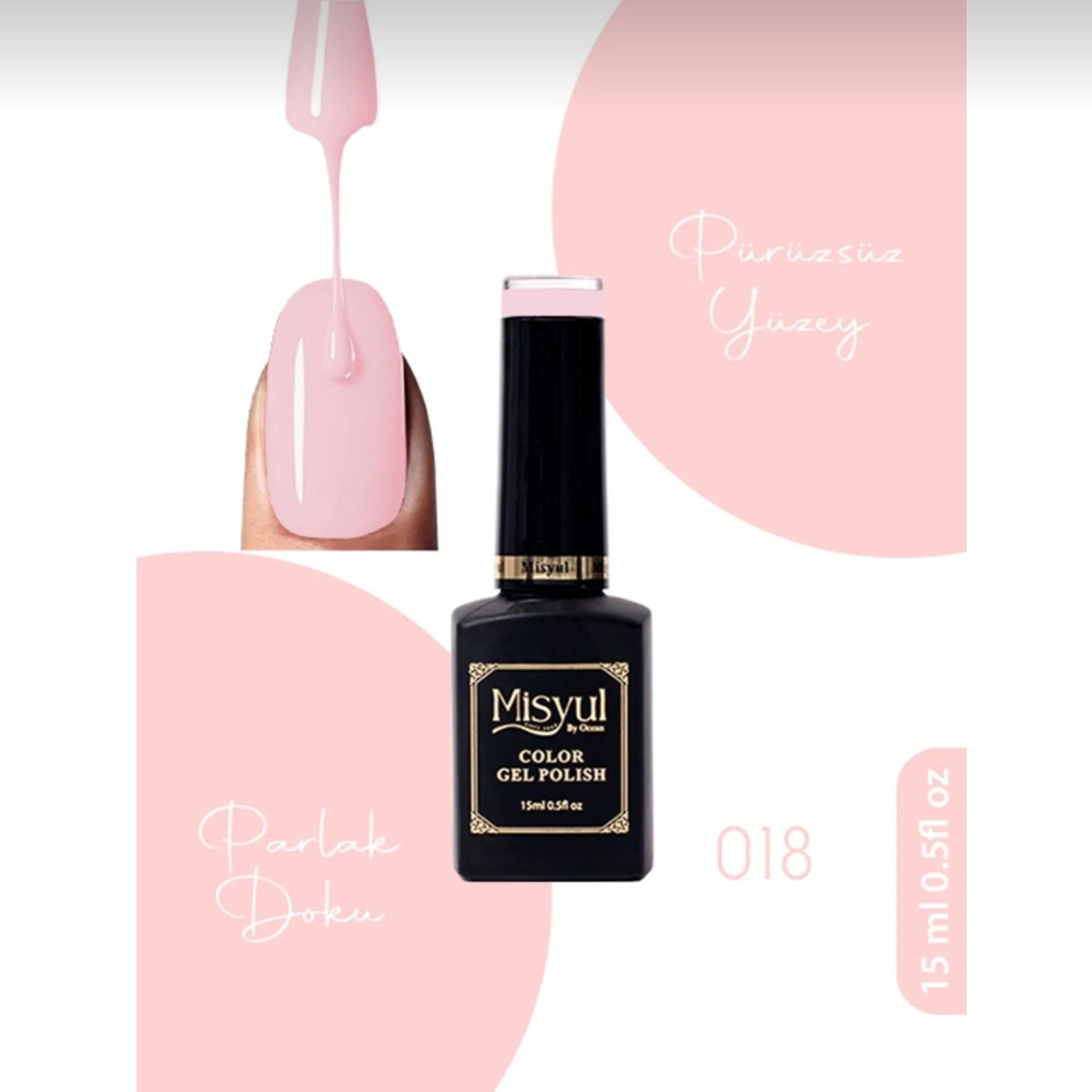 Misyul Kalıcı Oje, UV Led Kalıcı Oje Nail Art 15ml