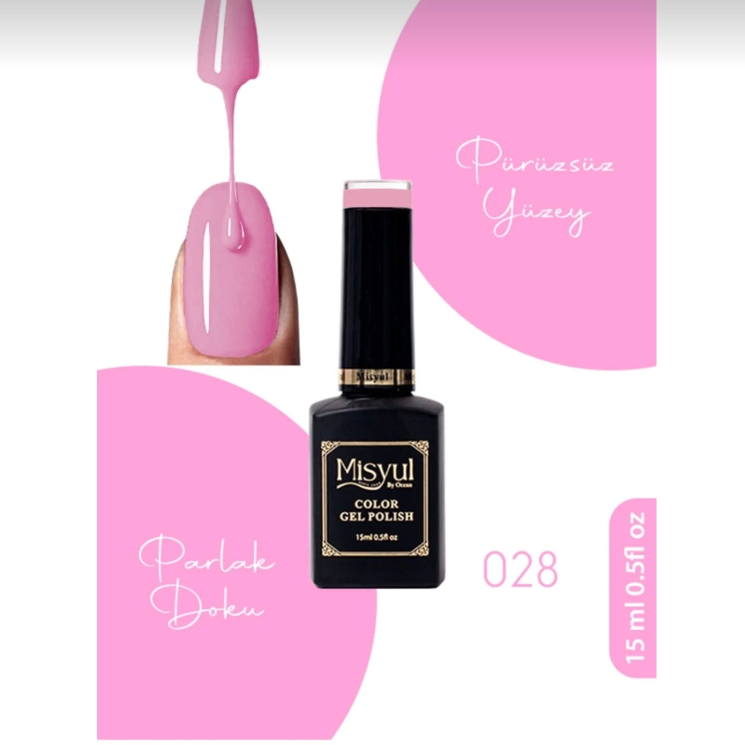 Misyul Kalıcı Oje, UV Led Kalıcı Oje Nail Art 15ml