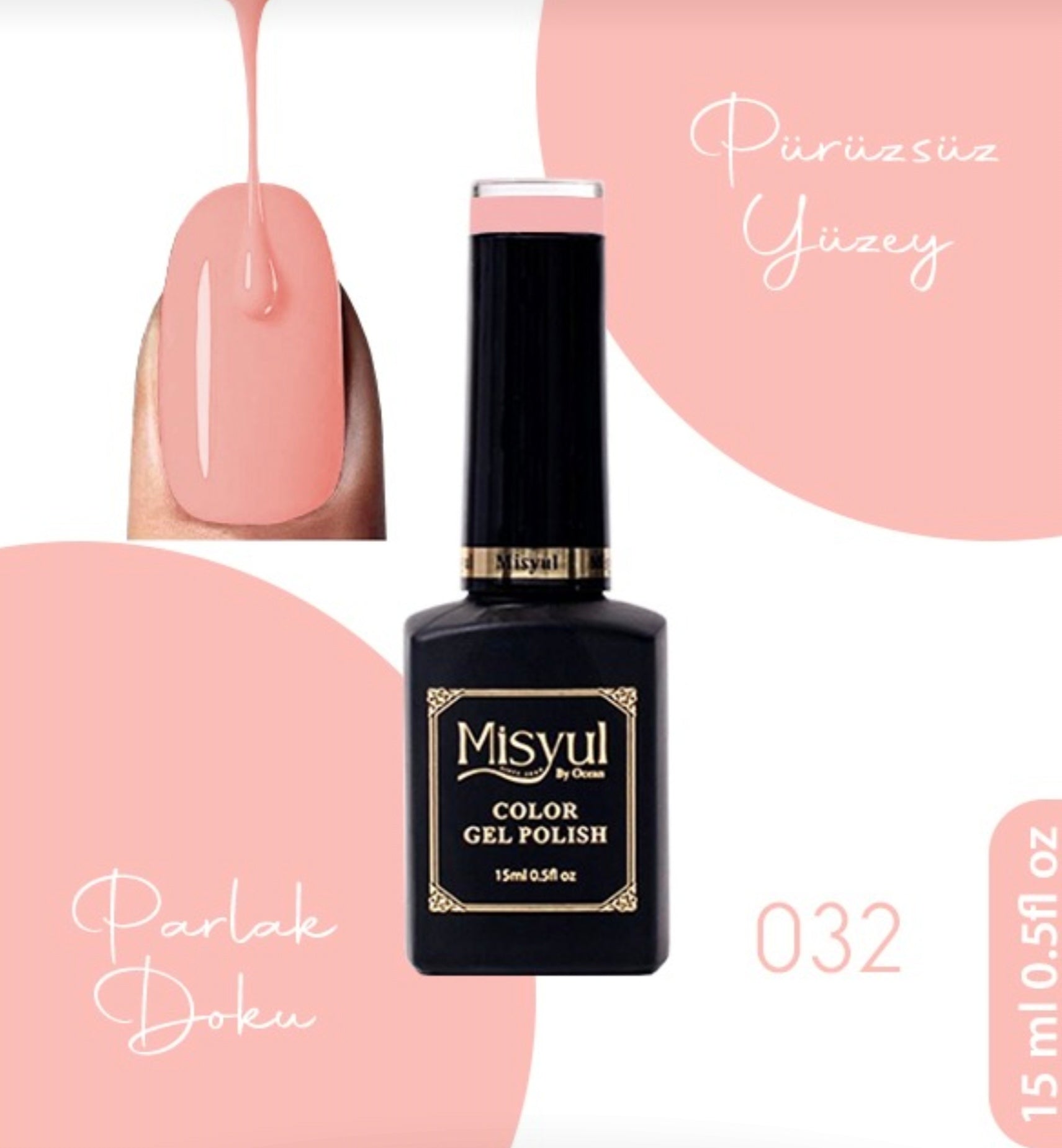 Misyul Kalıcı Oje, UV Led Kalıcı Oje Nail Art 15ml