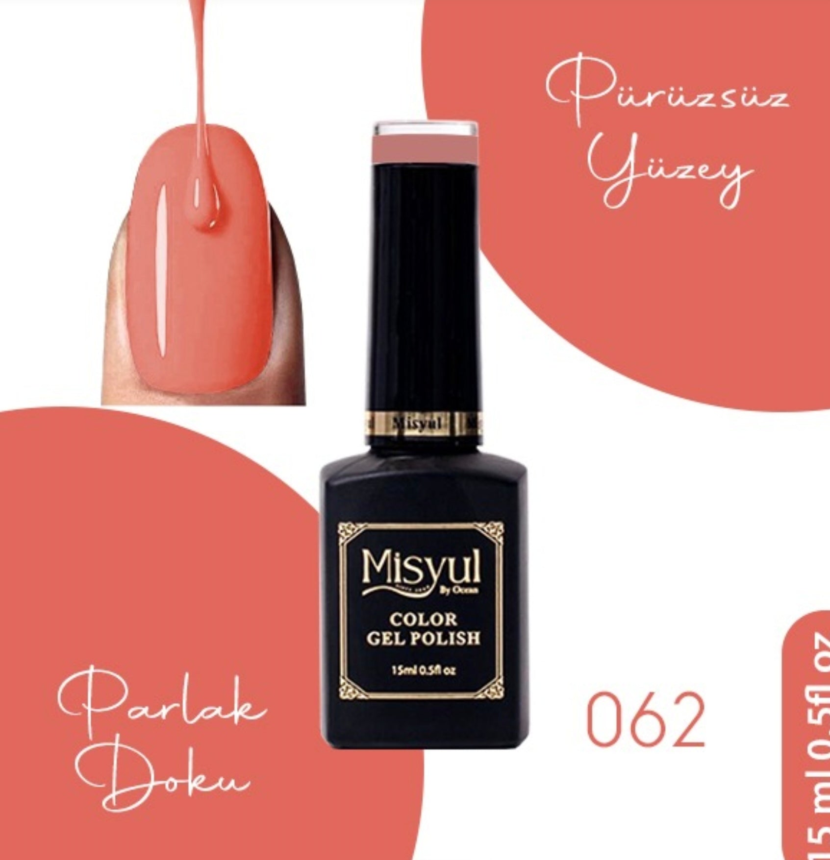 Misyul Kalıcı Oje, UV Led Kalıcı Oje Nail Art 15ml