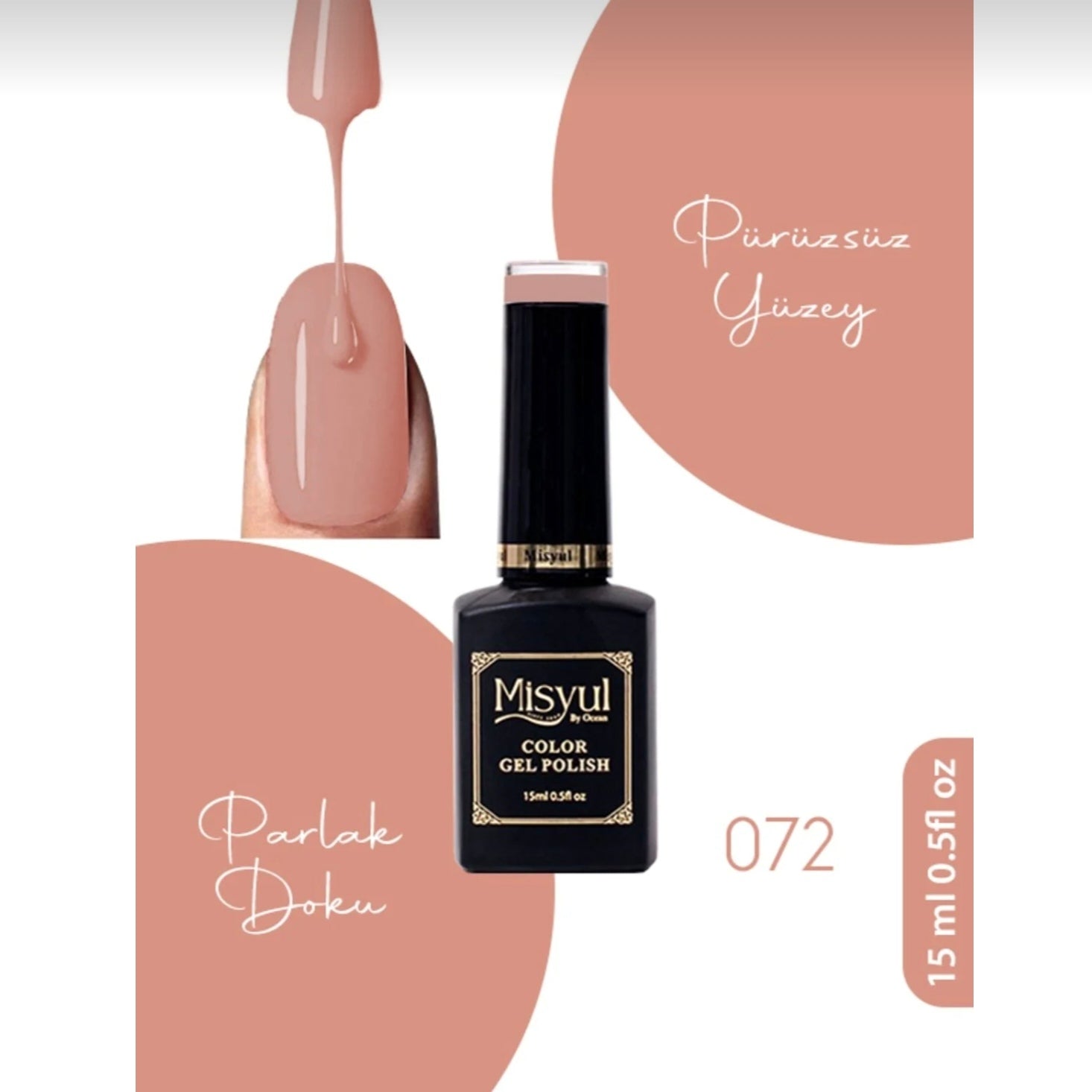 Misyul Kalıcı Oje, UV Led Kalıcı Oje Nail Art 15ml