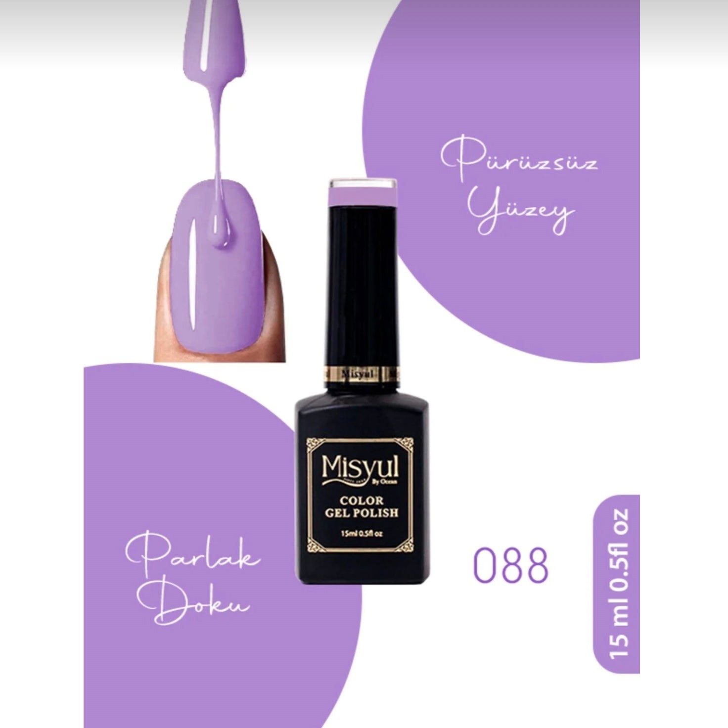 Misyul Kalıcı Oje, UV Led Kalıcı Oje Nail Art 15ml