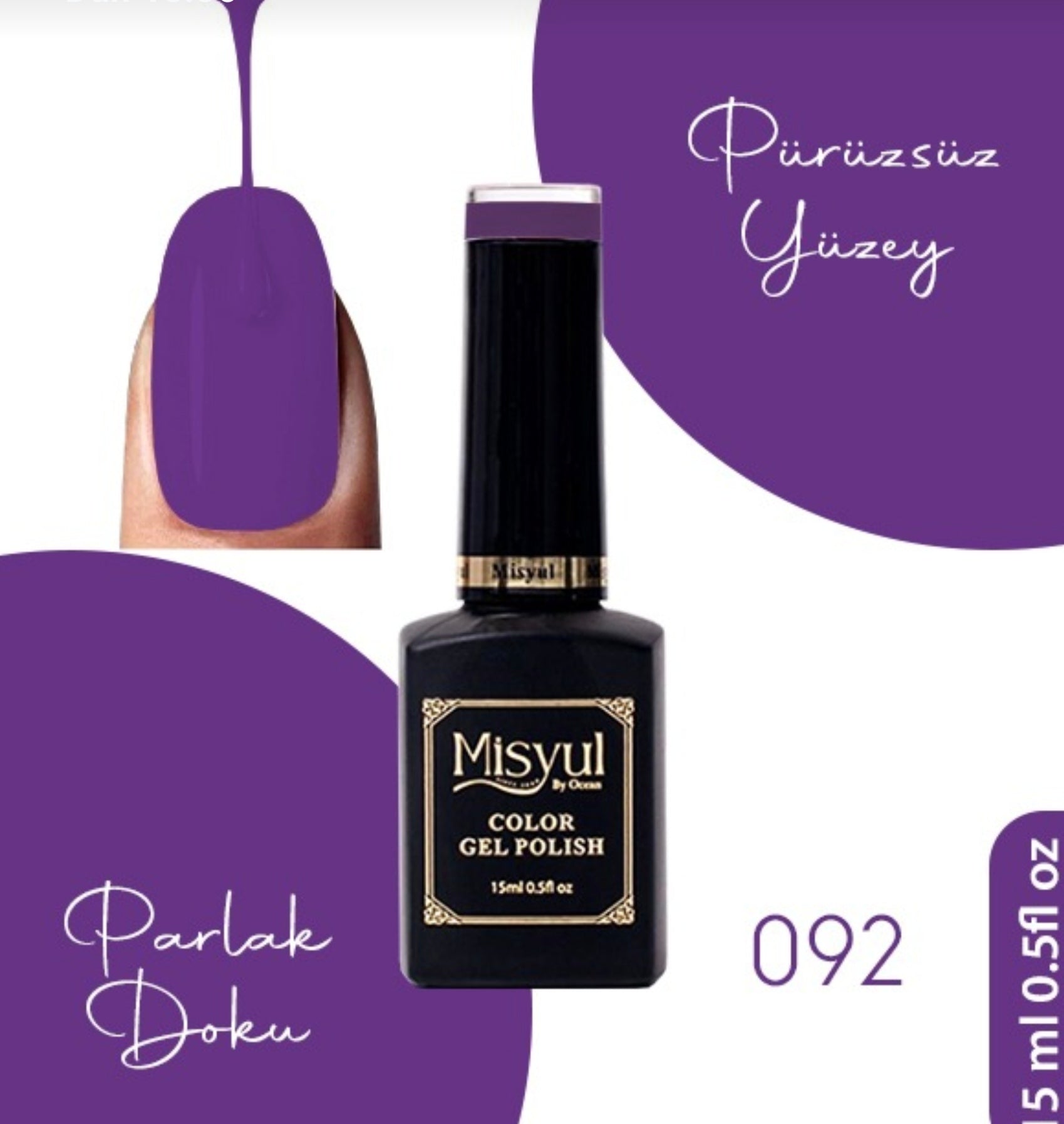 Misyul Kalıcı Oje, UV Led Kalıcı Oje Nail Art 15ml