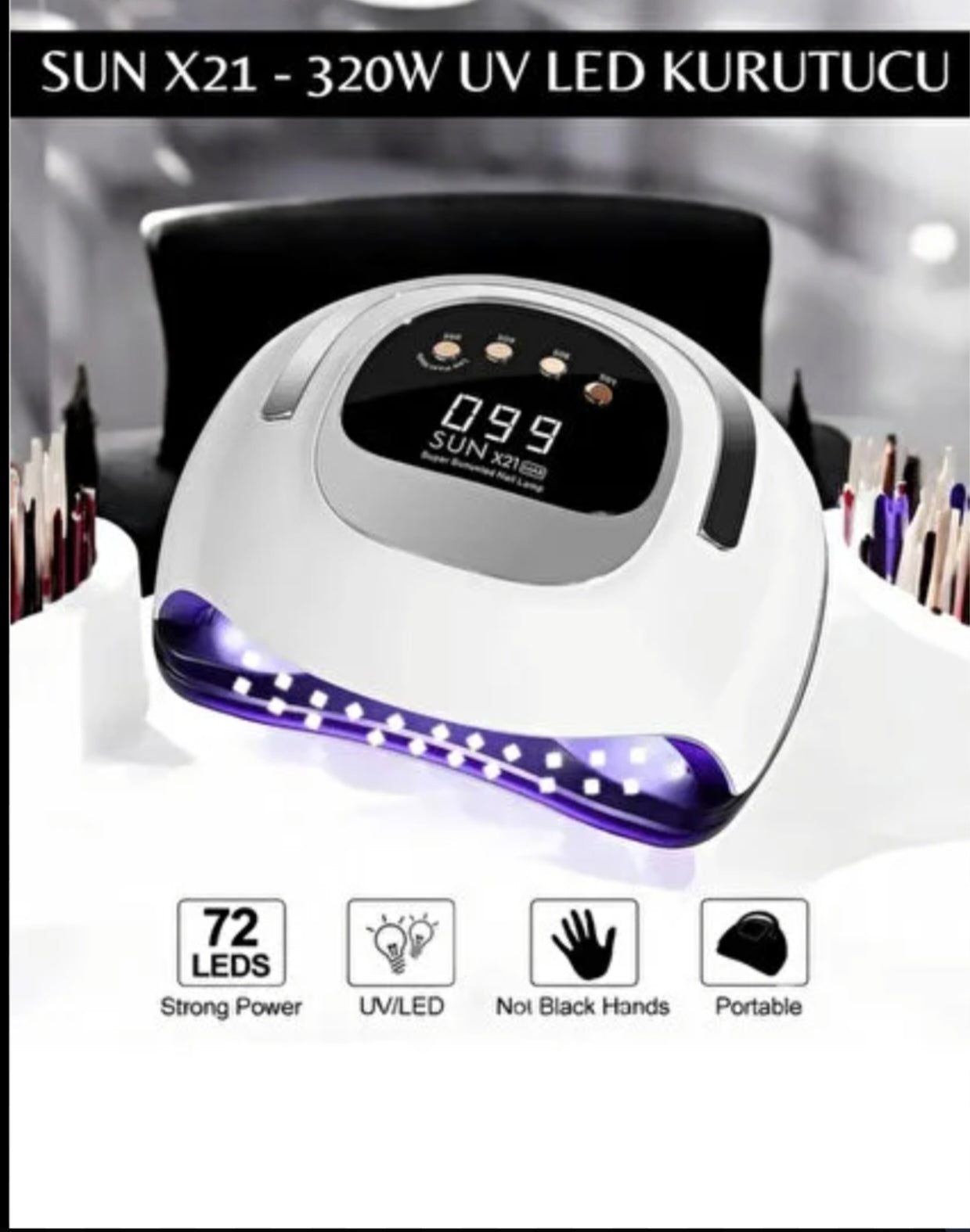 Sun X21 72 Led UV Led Protez Tırnak Kalıcı Oje Kurutucu Makine