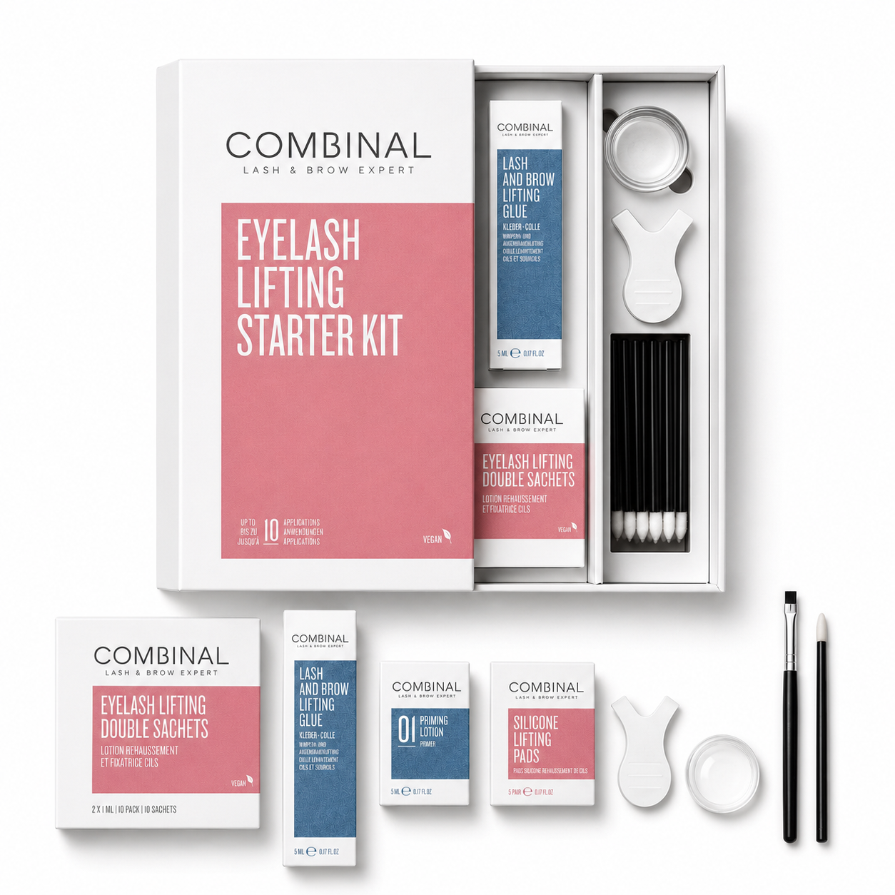 50combinal Combinal Kirpik Lifting 50 Uygulama Kaş ve Kirpik Bakım Seti Profesyonel Eyelash Lifting - Görsel 1